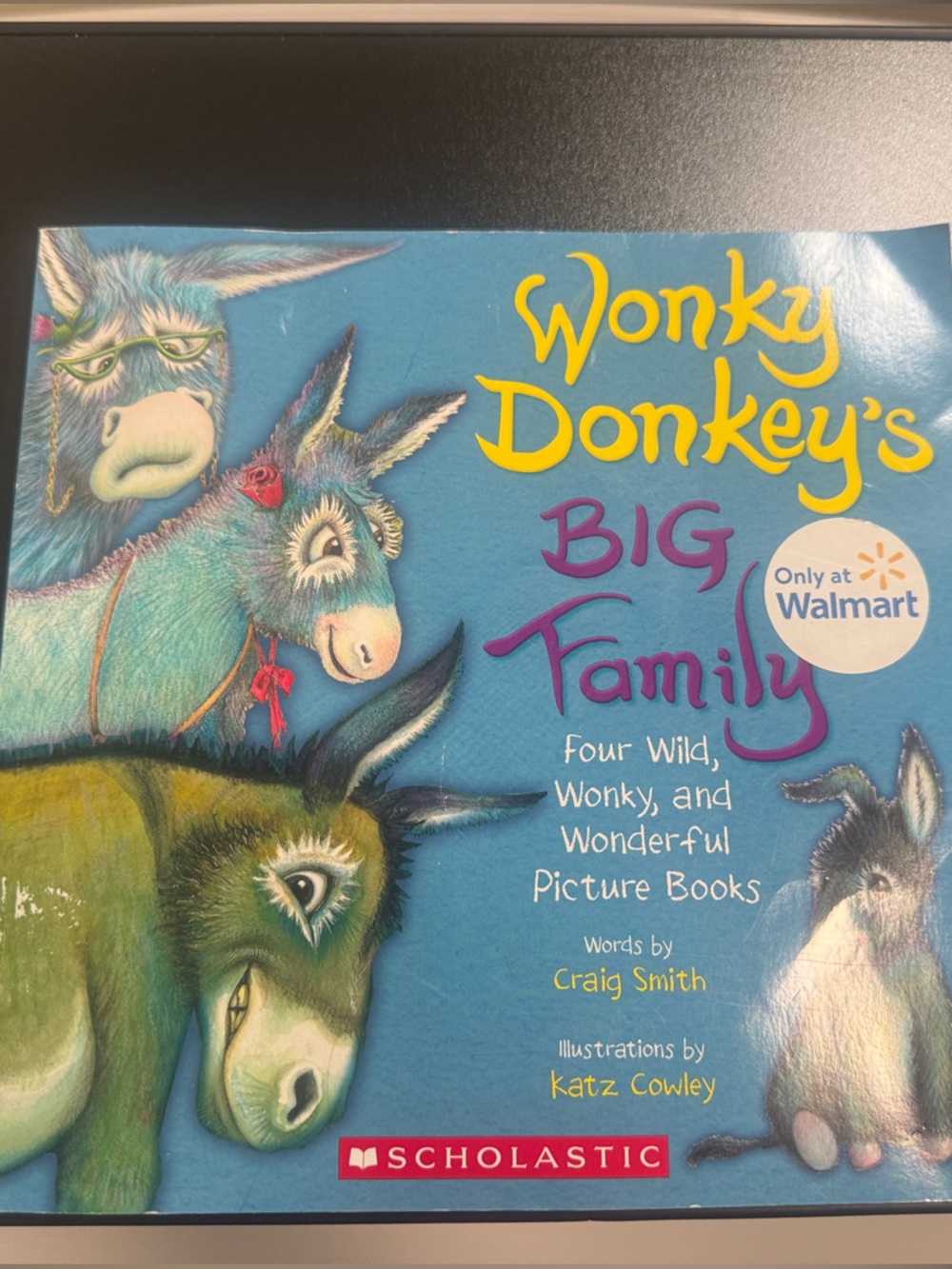 Scholastic Wonky Donkey's Big Family Picture Book - Blue and Green Cover